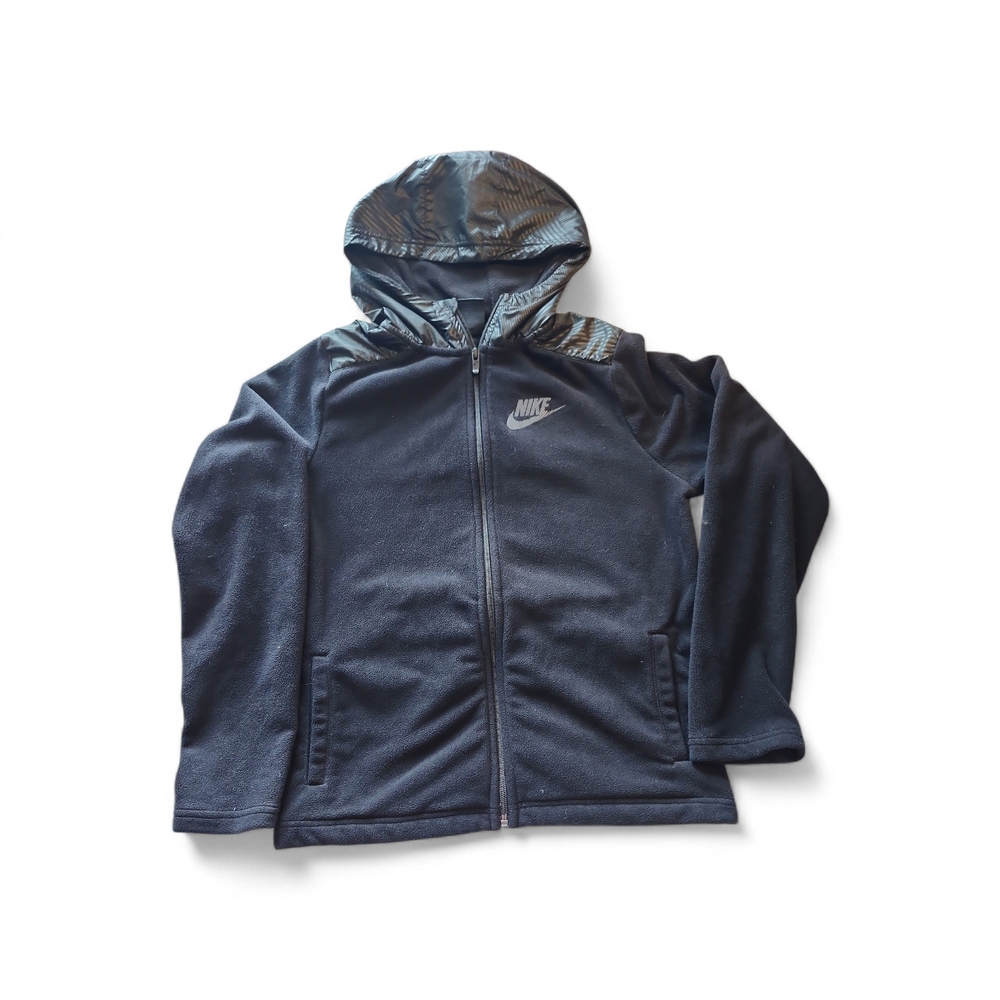 Nike Kids Dark Hoodie with Patterned Hood